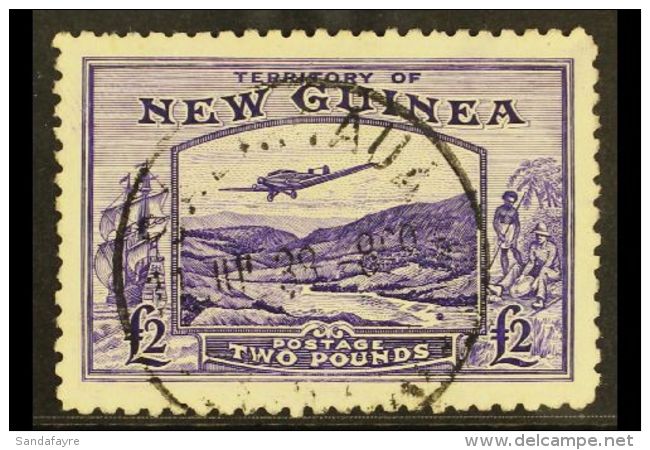 1935 &pound;2 Bright Violet, Goldfields, SG 204, Very Fine Used With Central Cds. For More Images, Please Visit... - Papua-Neuguinea