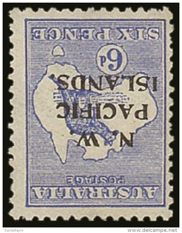 1915-16 N.W.P.I. 6d Ultramarine Roo, Watermark Inverted SG 78w, Fresh Mint, One Shorter Perf. For More Images,... - Papua-Neuguinea