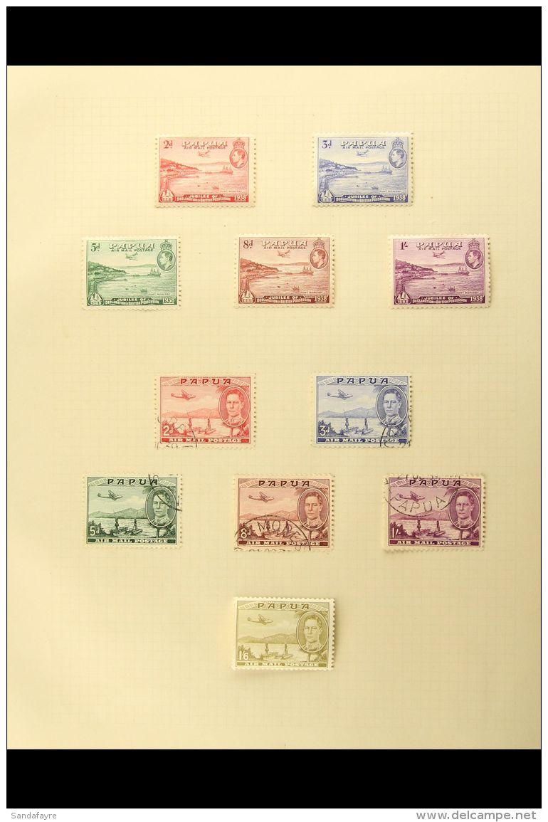 1911-40 ALL DIFFERENT GROUP On Album Pages, Includes 1930 Air Opt Set Of 3 Used, 1932-40 Range Of Values To 5s... - Papua-Neuguinea