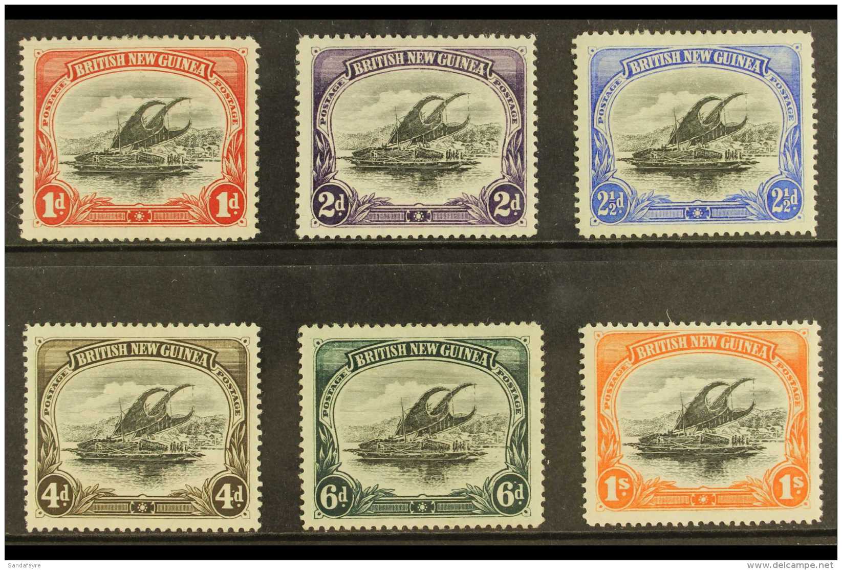 1901 1d To 1s Complete, Wmk Horizontal, SG 2/7, Fine Mint, Couple Minor Faults. For More Images, Please Visit... - Papouasie-Nouvelle-Guinée