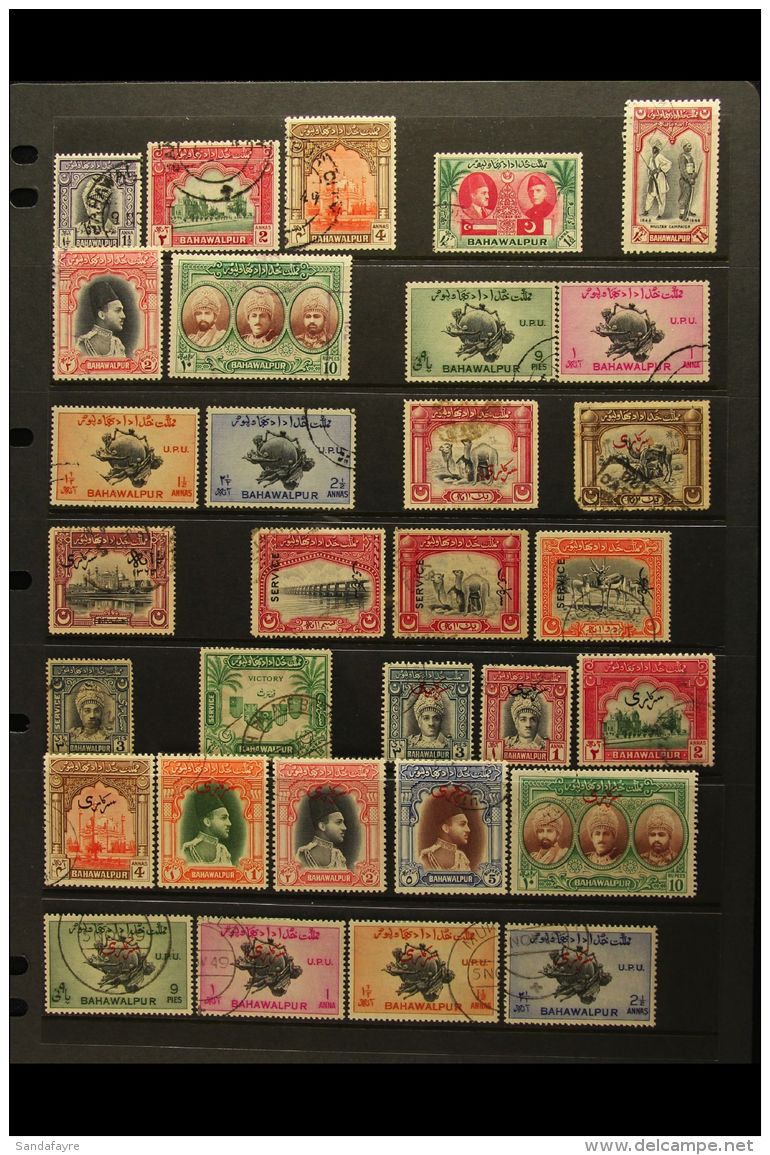 1945-1949 USED COLLECTION On A Stock Page, All Different, Inc 1948 1&frac12;a, 2a &amp; 4a, 1948 1&frac12;a Multan... - Bahawalpur