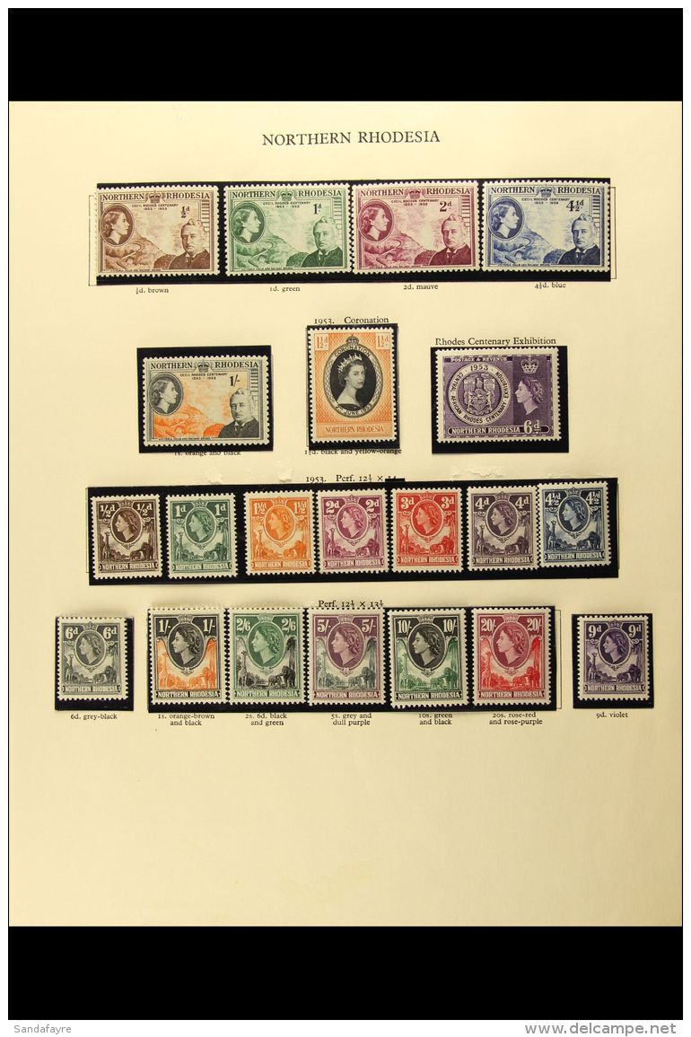 1953-63 SUPERB MINT COLLECTION Complete For The Period, Includes 1953 Defin Set, 1963 Defin Set, With This Set... - Nordrhodesien (...-1963)