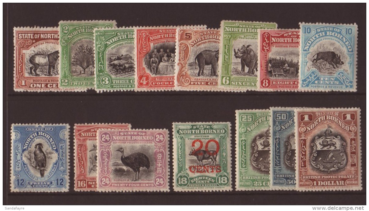 1909-23 PICTORIALS Incl. 3c Green, 5c, 6c, 10c, 12c, 16c, 24c, 20c On 18c, 1911 25c Blue Green, 50c And $1,... - North Borneo (...-1963)