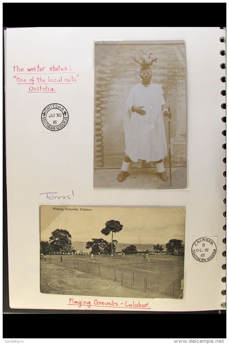 1899 TO 1936 USED PICTURE POSTCARDS A Collection, Well Presented And Written-up In Three Albums, Of Picture... - Nigeria (...-1960)