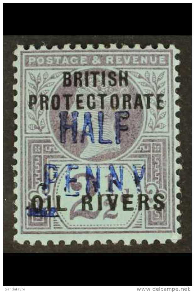 OIL RIVERS 1893 &frac12;d On 2&frac12;d Ovptd Type 4 In Blue, SG 14, Very Fine And Fresh Mint. For More Images,... - Andere & Zonder Classificatie