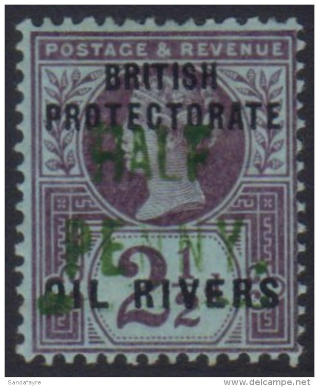 OIL RIVERS 1893 "Half Penny" On 2&frac12;d Provisional,  Ovptd (Type 4) In Green, SG 11, Very Fine And Fresh Mint.... - Sonstige & Ohne Zuordnung
