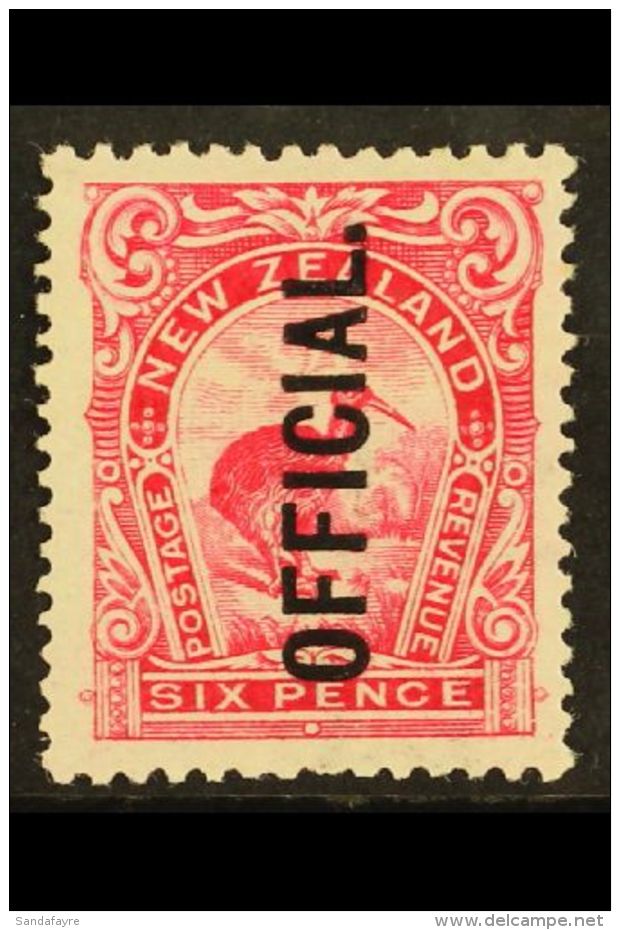 OFFICIALS 1906 6d Pink, Perf 14x15, SG O72, Very Fine And Fresh Mint. Scarce Stamp. For More Images, Please Visit... - Sonstige & Ohne Zuordnung