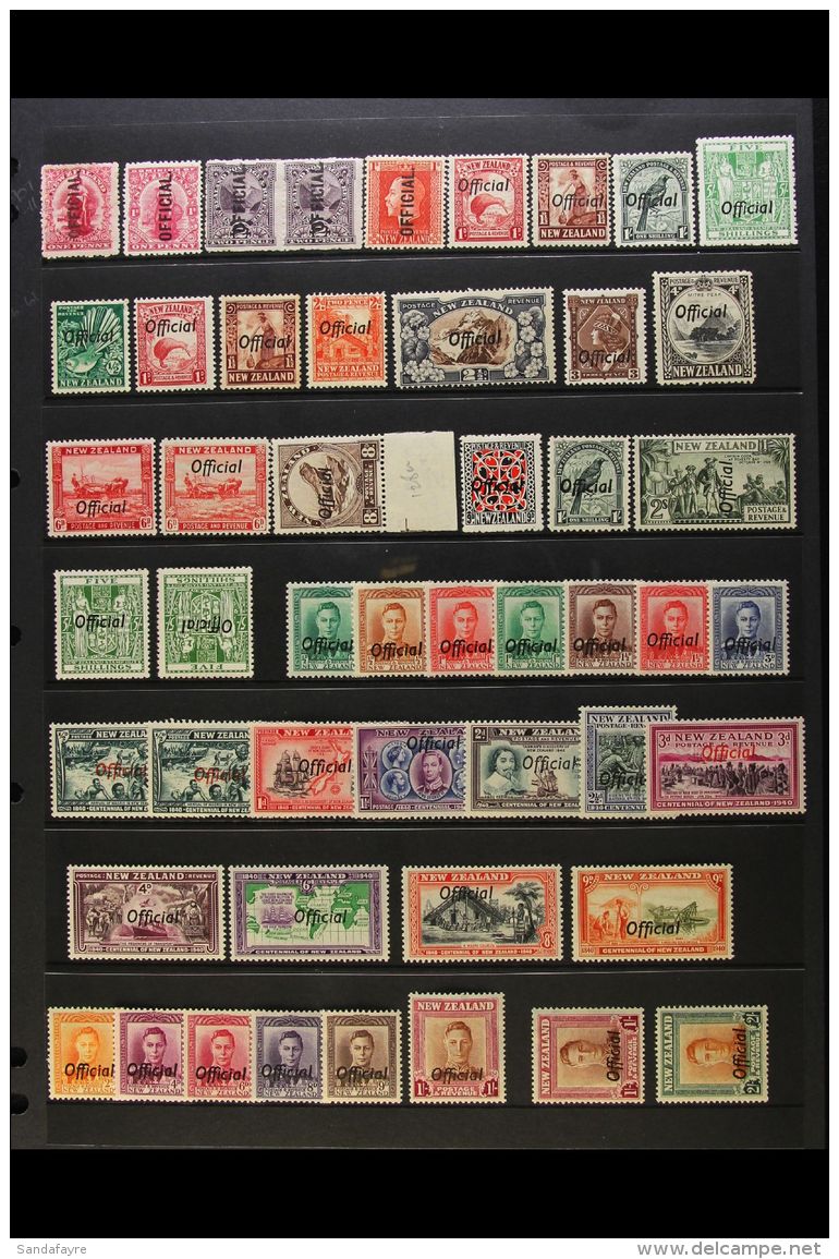 OFFICIALS 1907-61 MINT / NHM COLLECTION Presented On A Stock Page. Includes KGV 1s, 1936-61 Set (SG O115/19) &amp;... - Other & Unclassified