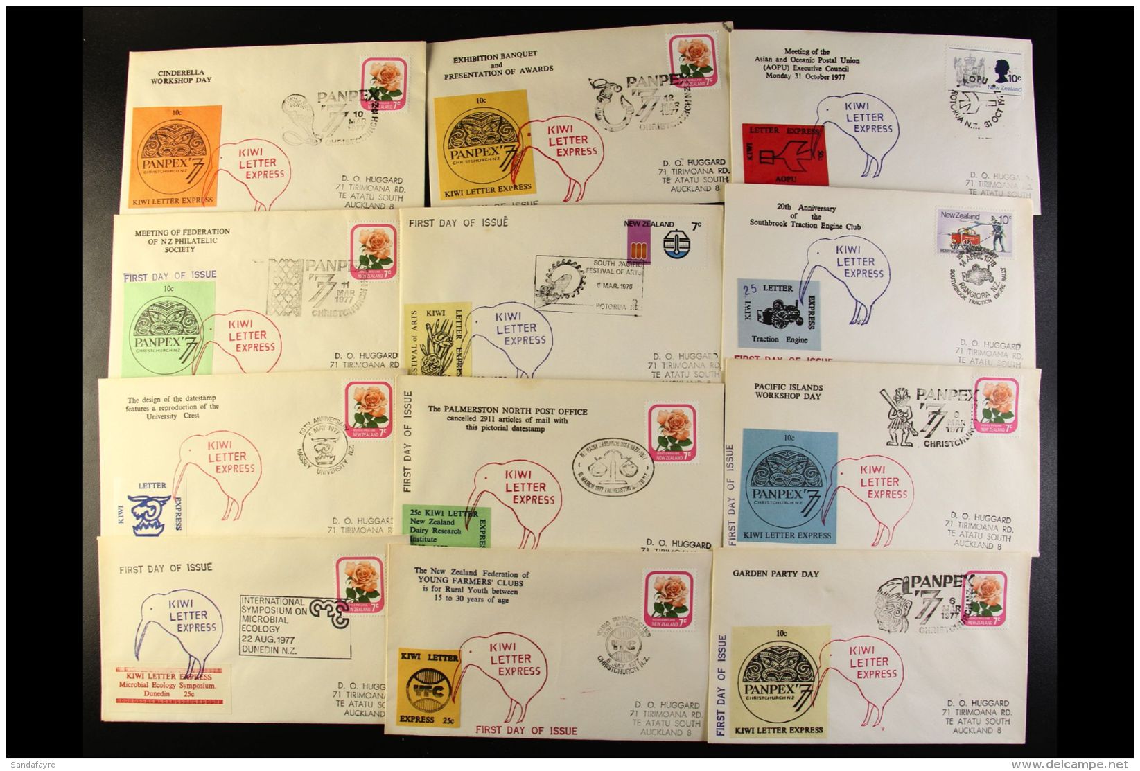 KIWI LETTER EXPRESS COVERS 1975-1980 Interesting Collection Of Covers Bearing Various New Zealand Stamps And... - Andere & Zonder Classificatie