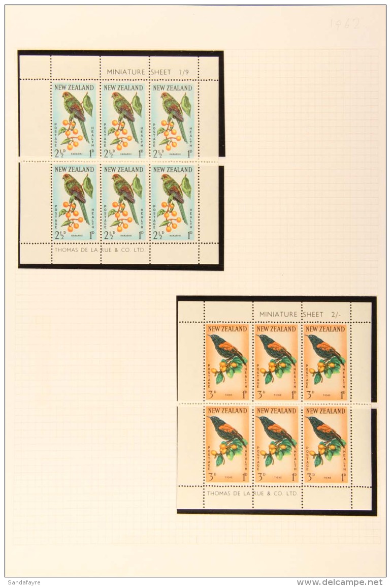 1957-1983 HEALTH MINI-SHEETS. COMPLETE NEVER HINGED MINT COLLECTION In Hingeless Mounts On Leaves, All Different,... - Sonstige & Ohne Zuordnung