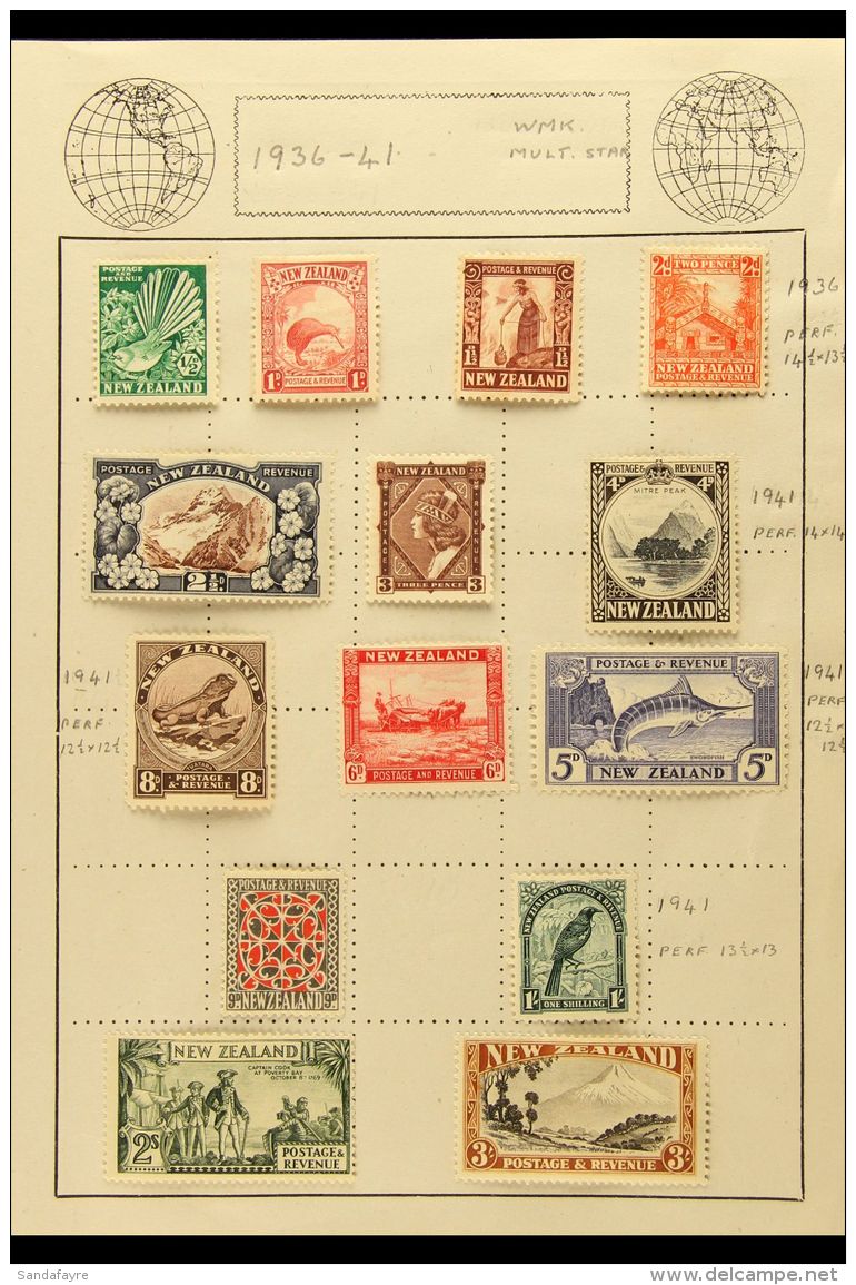 1936-67 MINT COLLECTION Includes 1936 Complete Definitive Set, 1938-44 Defin Set Incl 1&frac12;d Purple-brown,... - Andere & Zonder Classificatie