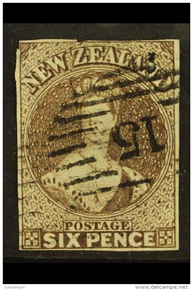 1862-63 6d Black Brown (Pelure Paper), SG 85, Used With Three Clear Margins, Small Nick In Top Margin For More... - Andere & Zonder Classificatie