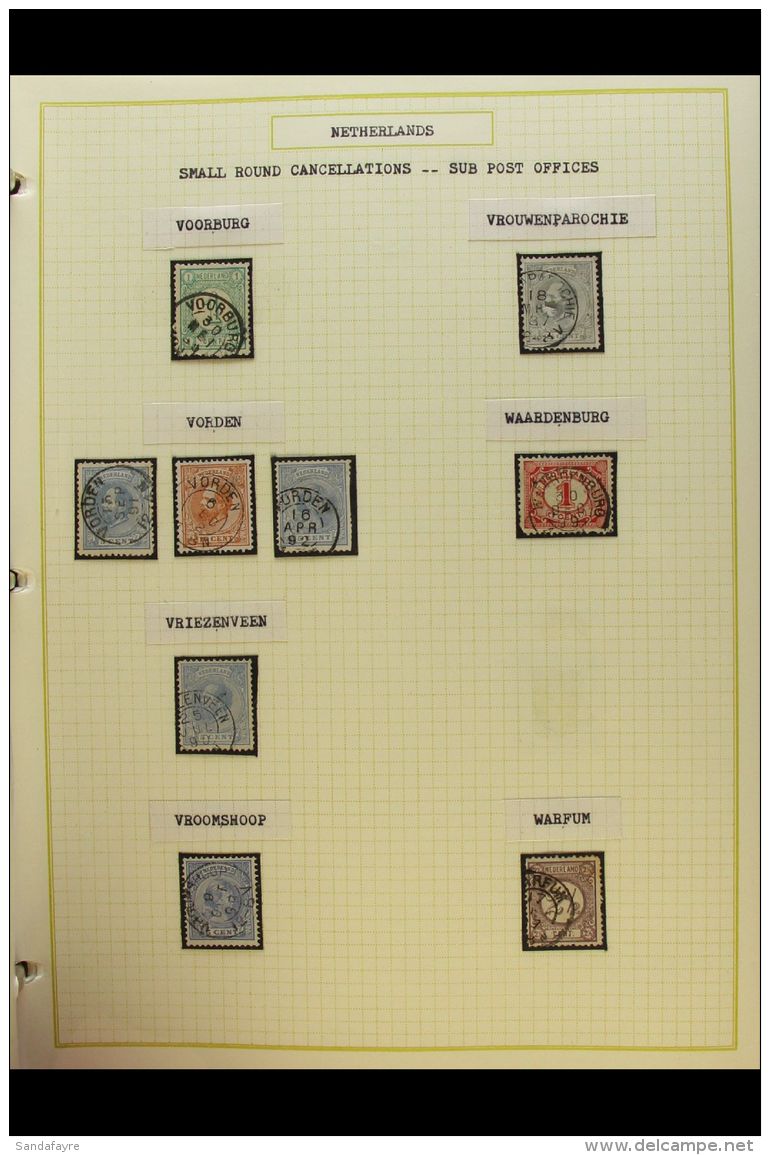 POSTMARKS - SMALL ROUND CANCELS Lovely High Quality Collection Of "Kleinrondstempels" On Chiefly 19th Century... - Andere & Zonder Classificatie