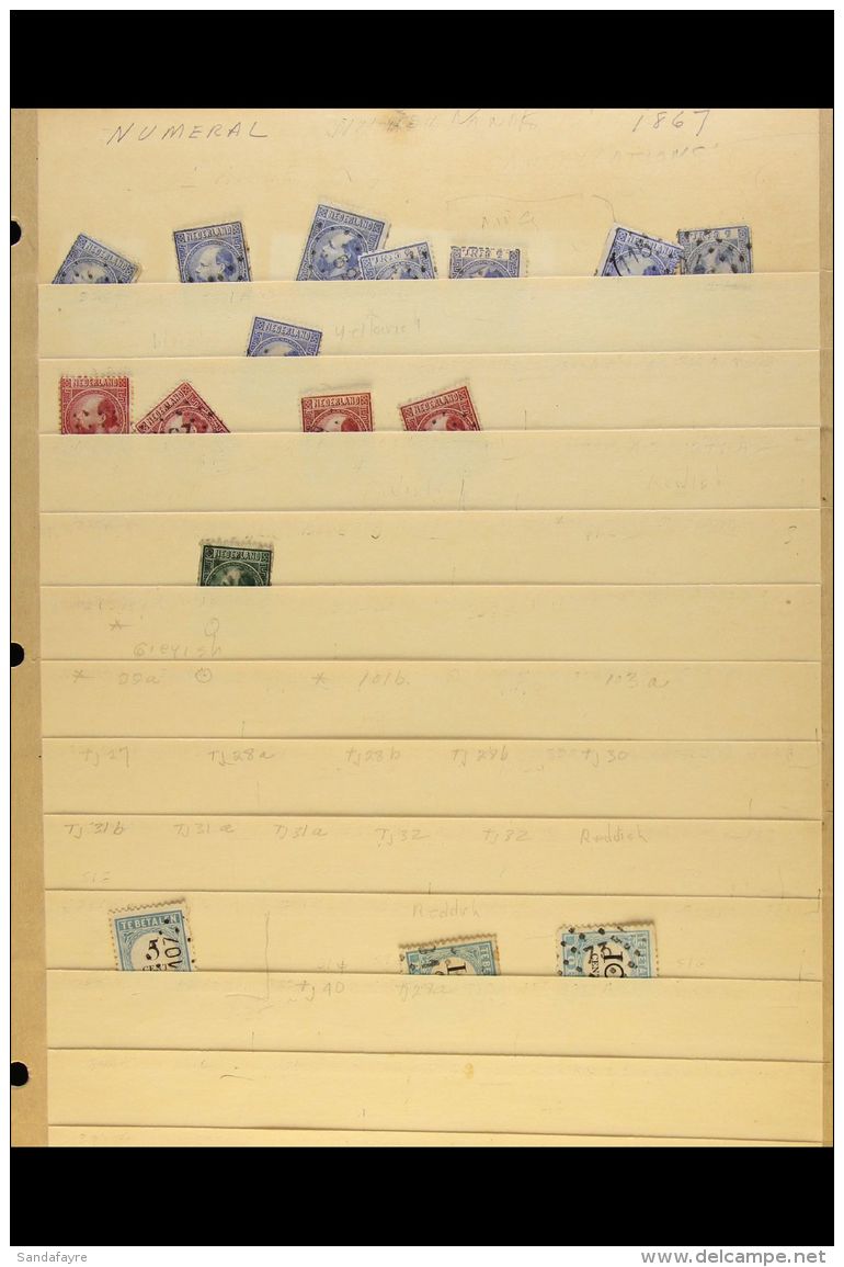 NUMERAL POSTMARKS Accumulation On Stockleaves/pages, With A Nice Range Of 1867-1894 Stamps. Some Mixed Condition,... - Andere & Zonder Classificatie