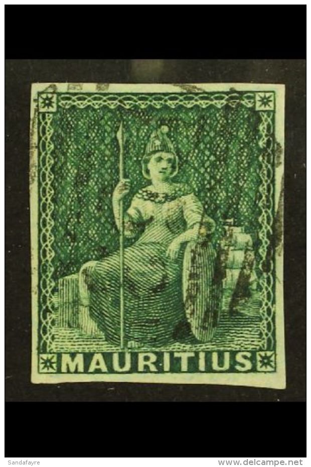 1858 (4d) Green, SG 27, Superb Used With Large Even Margins All Round Clear Proof Like Impression And Crisp, Light... - Mauritius (...-1967)