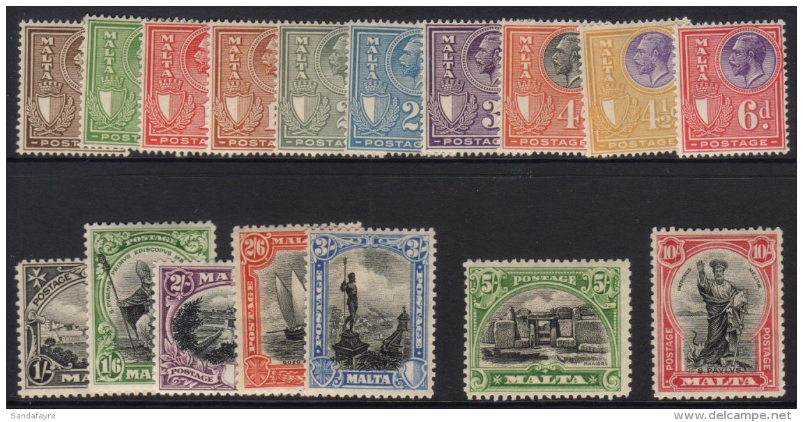 1926-27 Postage Complete Set, SG 157/172, Fresh Mint. (17 Stamps) For More Images, Please Visit... - Malta (...-1964)