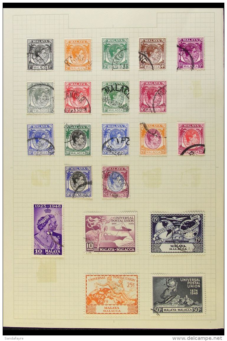 MALAYSIA &amp; STATES 1948-1971 FINE USED COLLECTION On Leaves, Inc Malacca 1949-52 Most Vals To $1, 1949 UPU Set,... - Autres & Non Classés