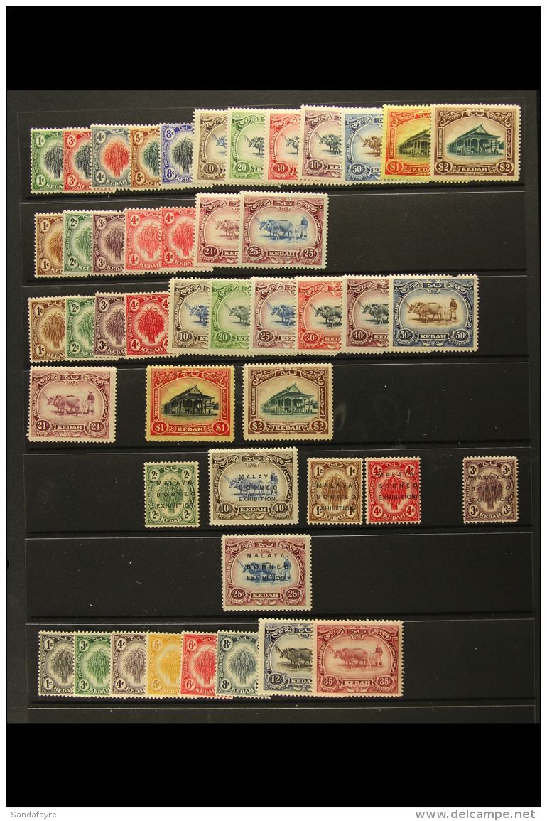 KEDAH 1912-40 Fine Mint Collection Incl. 1912 Set To $2, 1919-21 Set, 1921-32 Set To $2 (21c With Feather In Hat... - Andere & Zonder Classificatie