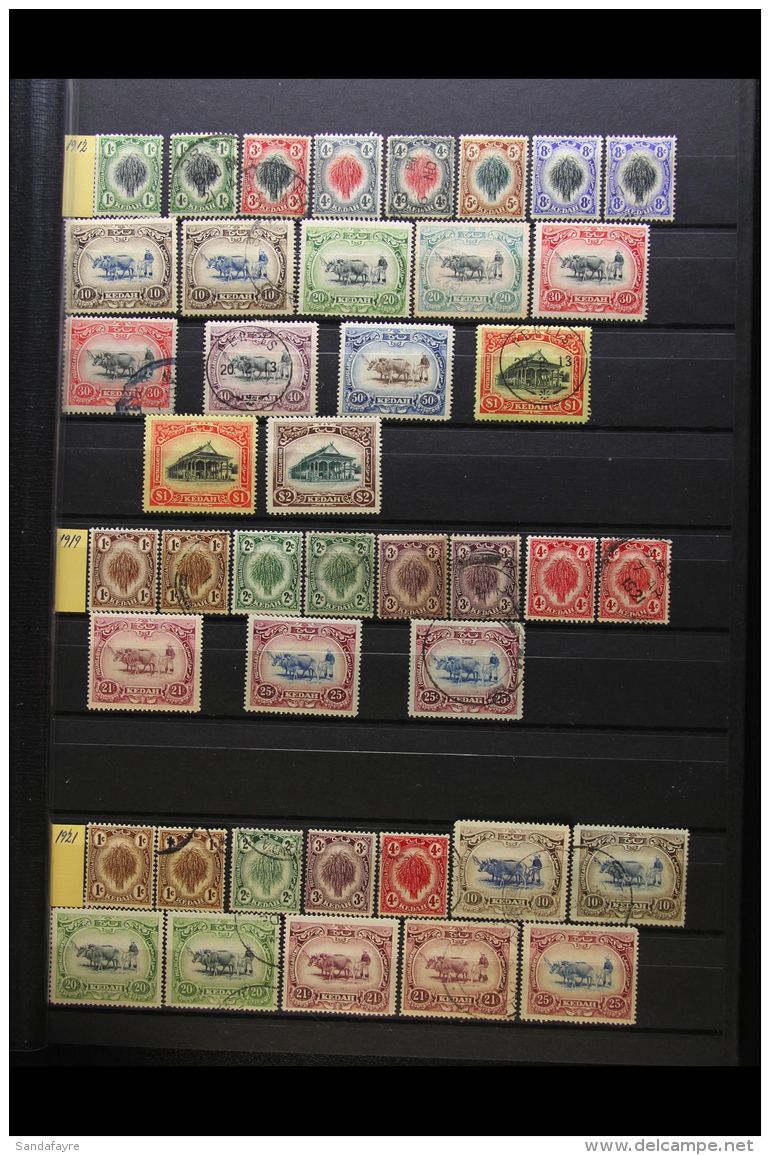 KEDAH 1912-1955 MINT &amp; USED COLLECTION On A Stock Page. Includes 1912 Ranges With Mint To $2 &amp; Used To $1,... - Andere & Zonder Classificatie