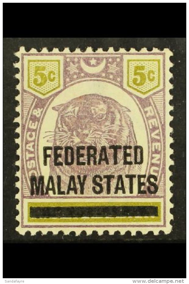 FEDERATED MALAY STATES 1900 5c On Negri Overprinted, SG 4,  Mint, Fresh. For More Images, Please Visit... - Sonstige & Ohne Zuordnung
