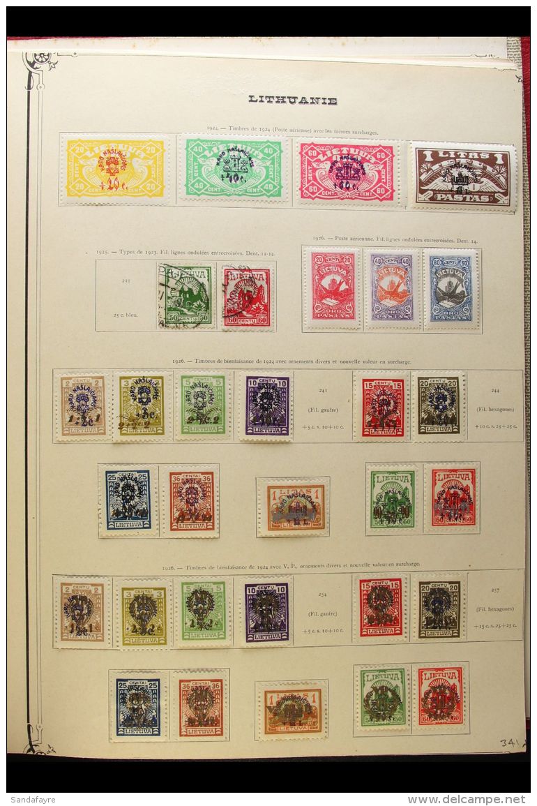 1919-1940 FINE MINT AND USED COLLECTION In An Album. Note 1919 (Feb-Mar) Second &amp; Third Kaunas Sets Used; 1919... - Lithuania