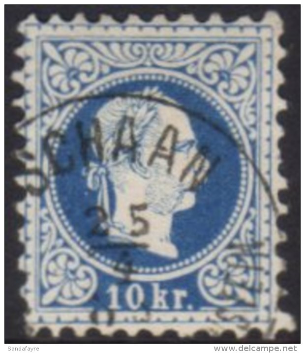 FORERUNNER 1867 10kr Blue With SCHAAN Cds Cancel, Mi 38 II, Minor Perf Fault But With Lovely Clear Readable... - Andere & Zonder Classificatie