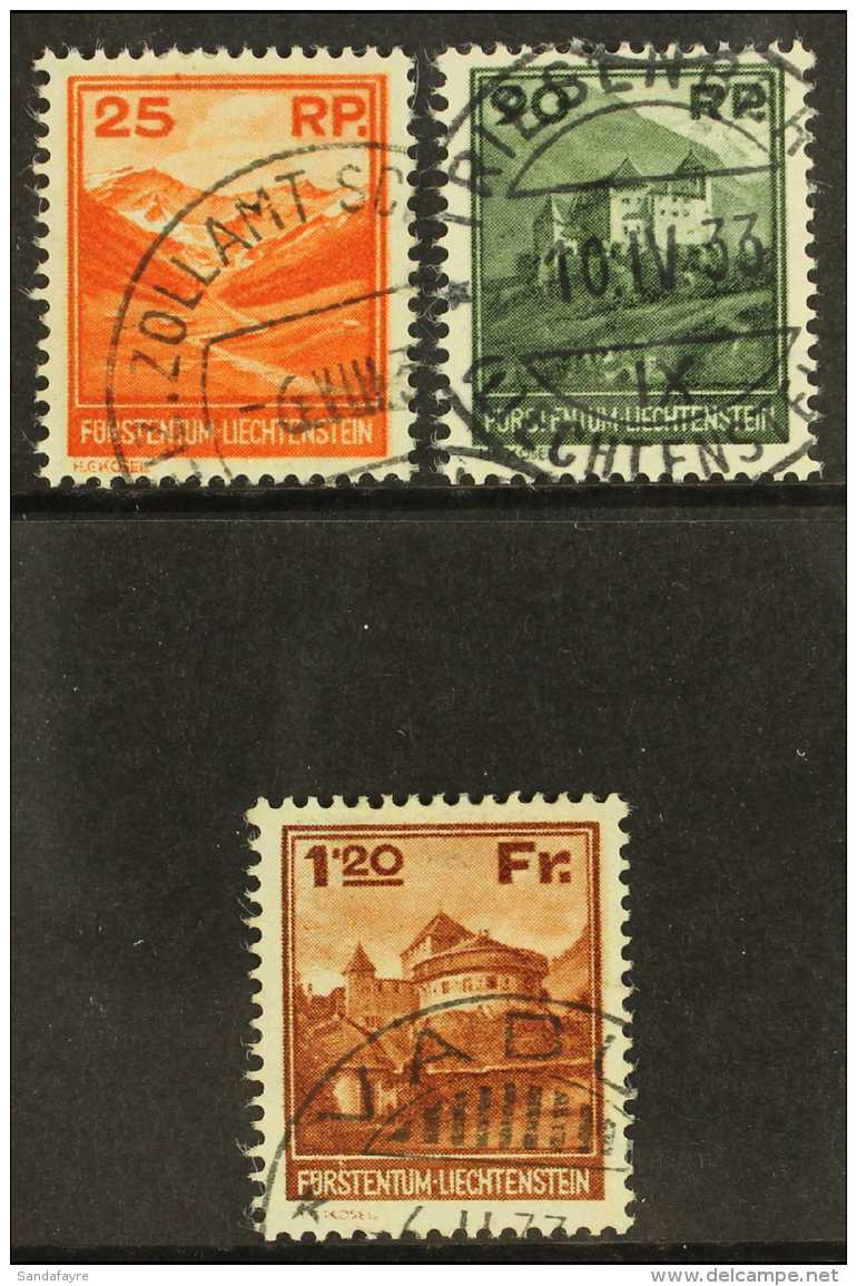 1933 Small Views Set, Mi 119/121, Very Fine And Fresh Used. (3 Stamps) For More Images, Please Visit... - Autres & Non Classés