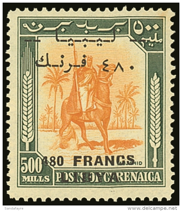 1951 "Horseman" Set Complete Surcharged In Francs, Sass S3, Almost Imperceptible Tone Spot At Top Otherwise Very... - Libyen