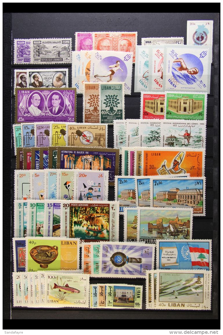 1945-1983 NEVER HINGED MINT COLLECTION On Stock Pages, ALL DIFFERENT, The Strength Is In 1960's Issues, Inc 1945... - Liban