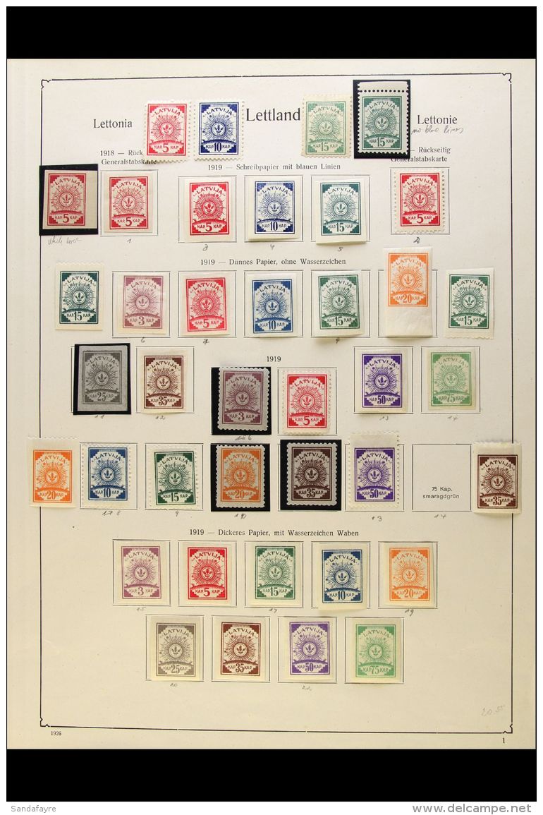 1918-1941 COMPREHENSIVE FINE MINT COLLECTION On Pages, All Different, Almost COMPLETE For The Period, Inc 1919... - Letland