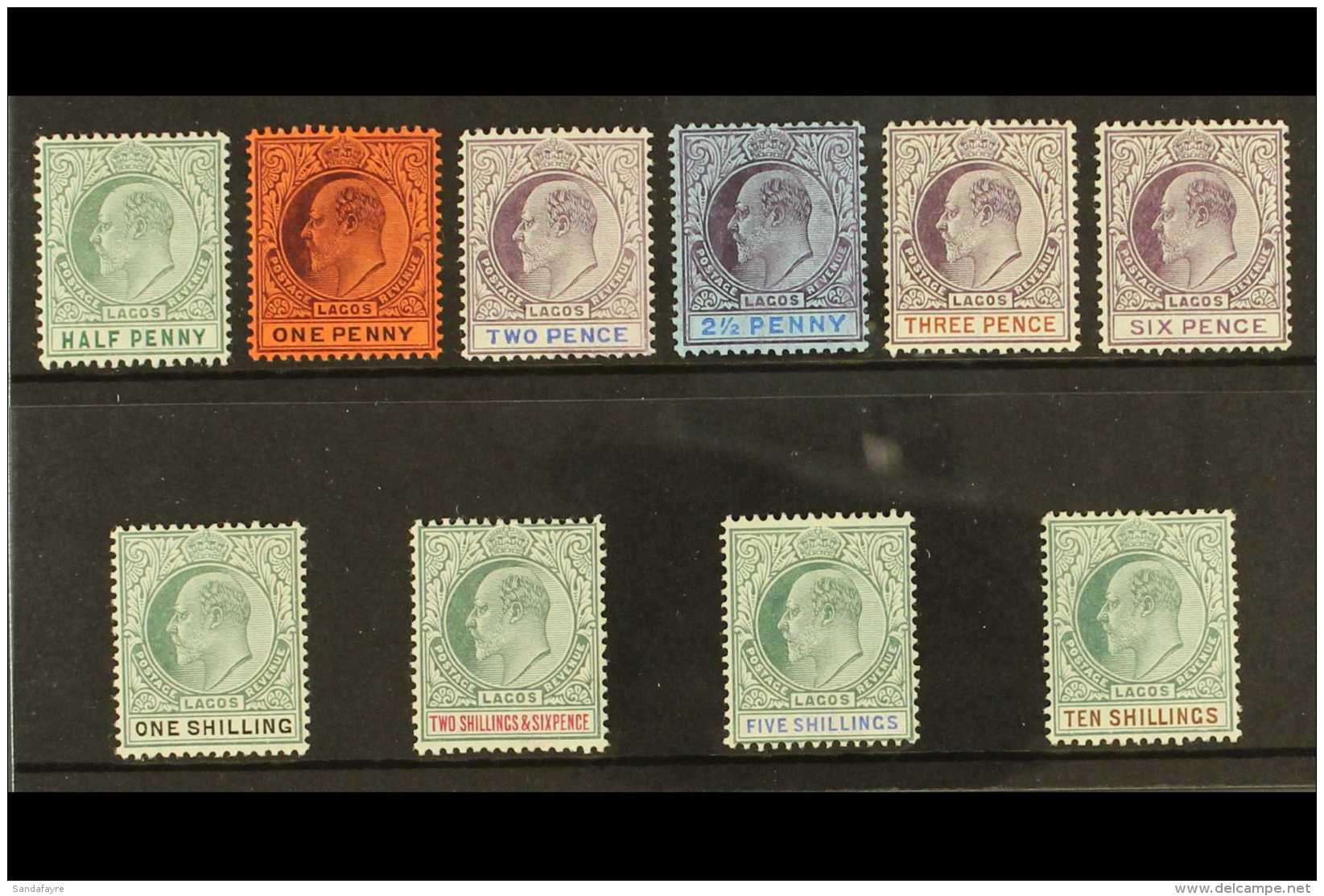 1904-06 Definitives Complete Set, Wmk Multi Crown CA, SG 54/63, Very Fine Mint (10 Stamps) For More Images, Please... - Nigeria (...-1960)