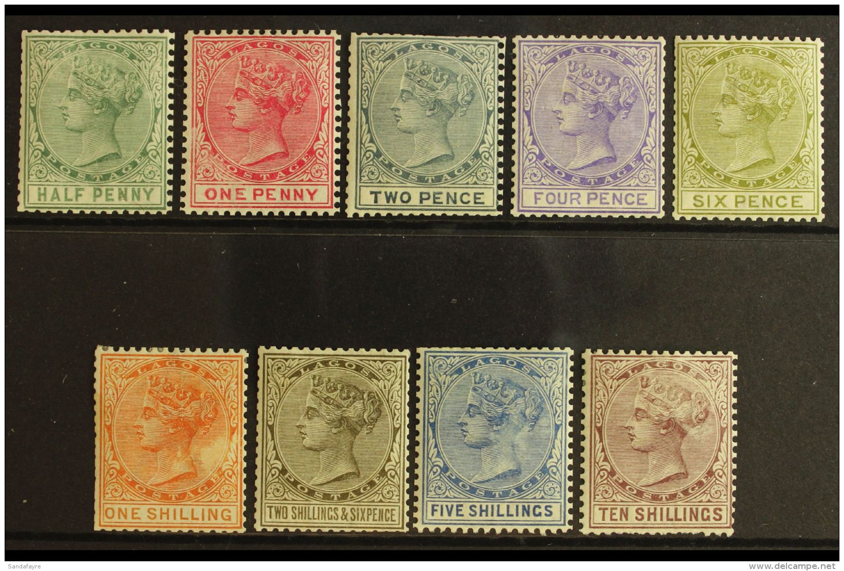 1884-86 (wmk Crown CA) Complete Set, SG 21/29, Mint, A Few Slightly Trimmed Perfs And/or Mild Surface Rubs, But... - Nigeria (...-1960)