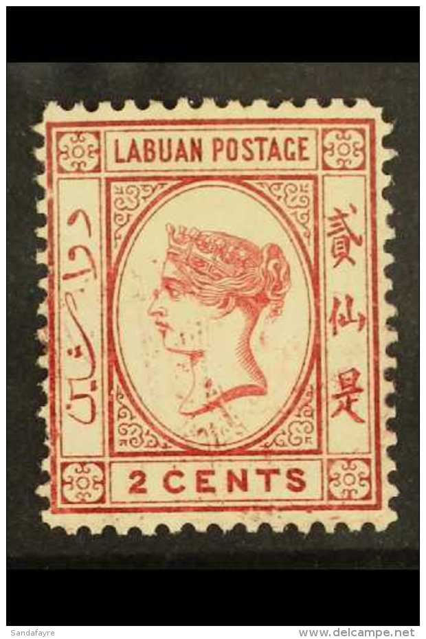 1892-93 2c Rose-lake (as SG 39) Showing Partial DOUBLE PRINTING With Part Of The Left Side And Corner Printed... - Noord Borneo (...-1963)