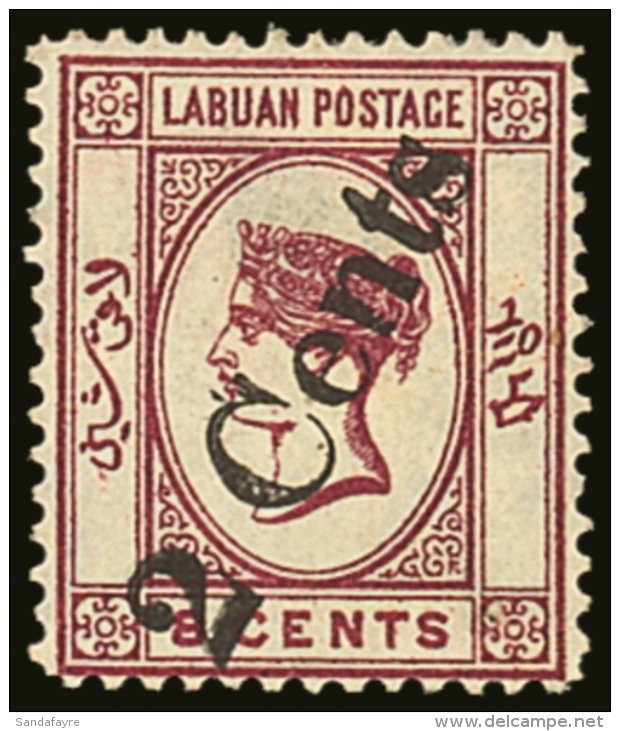 1885 (Sept) "2 Cents" On 8c Carmine, Watermark Reversed SG 26x, Mint With Part Original Gum.  For More Images,... - Noord Borneo (...-1963)