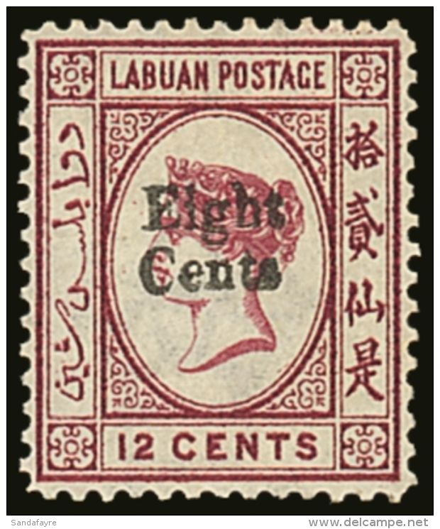 1881 (June) "Eight Cents" On 12c Carmine SG 15, Very Fine Mint. For More Images, Please Visit... - Noord Borneo (...-1963)