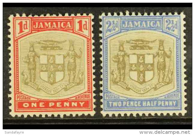1903-04 1d Grey &amp; Carmine And 2&frac12;d Grey &amp; Ultramarine Both With "SER.ET" For "SERVIET" Varieties, SG... - Jamaica (...-1961)