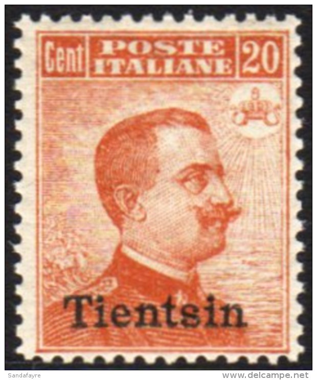 OFFICES IN CHINA - TIENTSIN 1917 20c Orange, Sas 8,superb NHM. Cat &euro;640 (&pound;540) Lovely Stamp. For More... - Andere & Zonder Classificatie