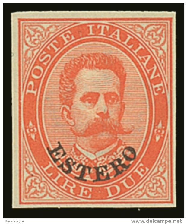 LEVANT - GENERAL ISSUE 1881-83 2L Orange-red IMPERF PLATE PROOF, Sassone P17, Superb Never Hinged Mint. A... - Sonstige & Ohne Zuordnung