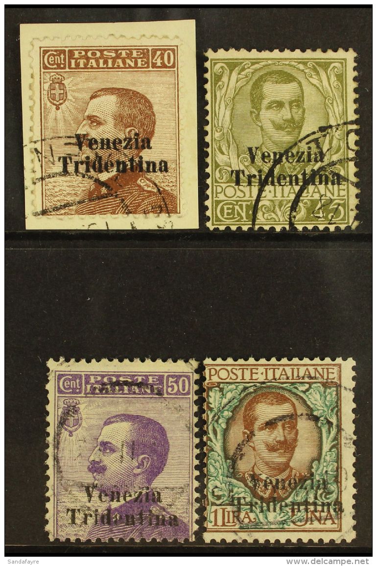 VENEZIA TRIDENTINA 1918 40c To 1L High Values Complete, Sass 24/7, Very Fine Used. Cat &euro;1100 (&pound;835) (4... - Ohne Zuordnung