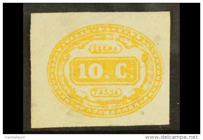 POSTAGE DUES 1863 10c Yellow Postage Due, Sass 1, Superb Mint Original Gum With Large Clear Margins. Raybaudi... - Ohne Zuordnung