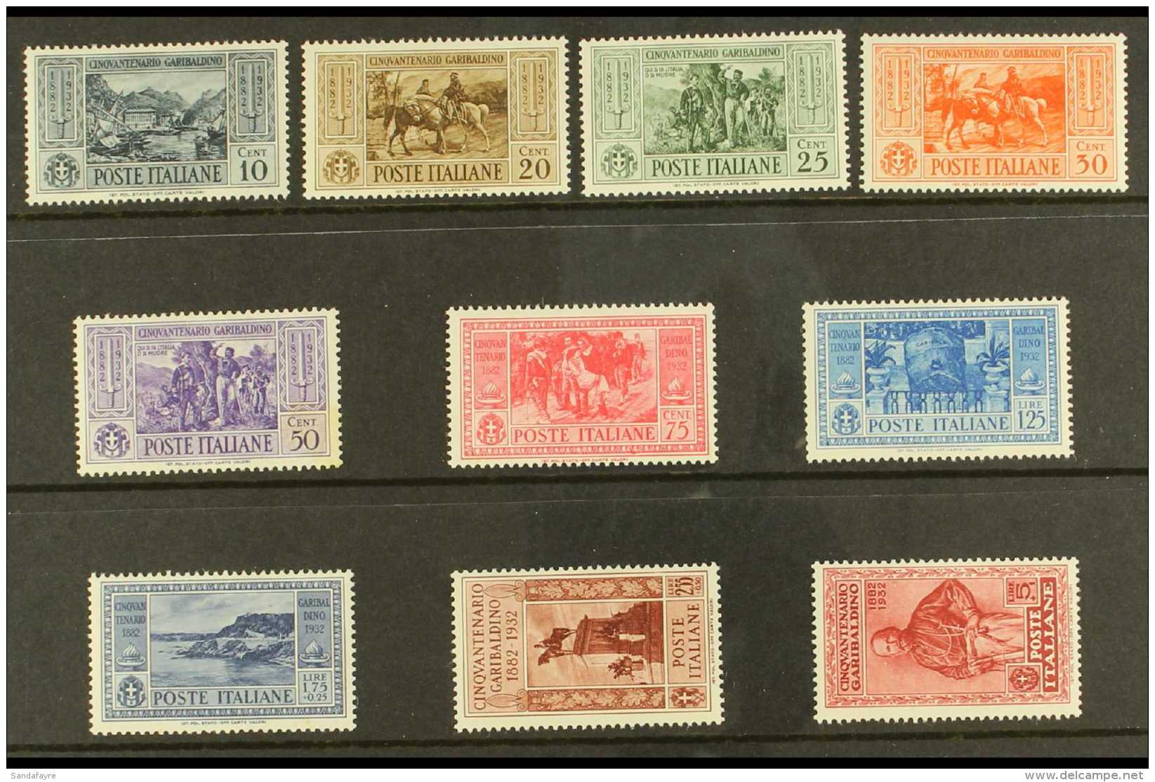 1932 Garibaldi Postage Set, Sass S63, Superb Never Hinged Mint. Cat &euro;500 (&pound;425)  (10 Stamps) For More... - Ohne Zuordnung