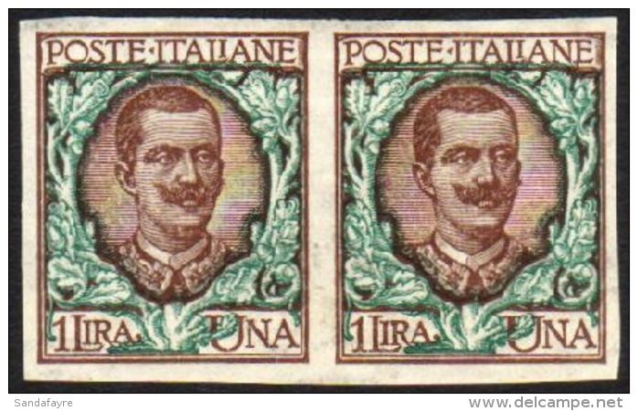 1901 1L Brown And Green, Variety "IMPERF PAIR", Sass 77g, Superb NHM. For More Images, Please Visit... - Ohne Zuordnung