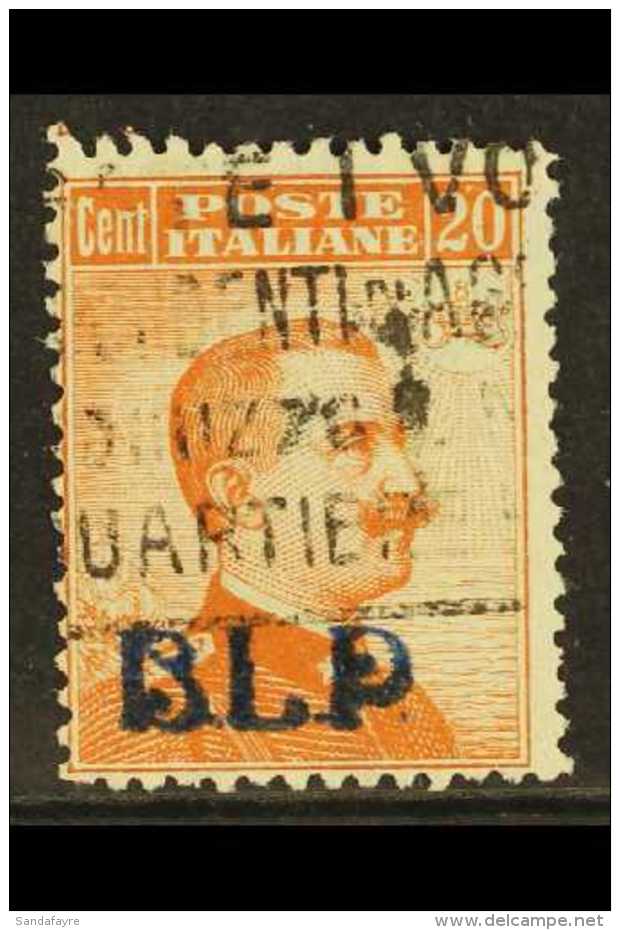 "B.L.P." PUBLICITY ENVELOPE STAMPS BUSTE LETTERE POSTALI 1921 20c Orange With "B.L.P." Overprint (Sassone 2, SG... - Ohne Zuordnung