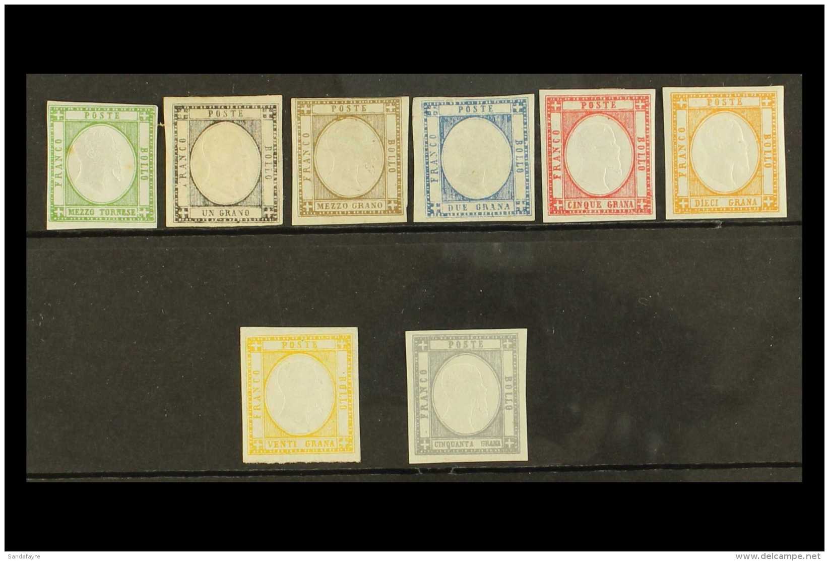 NEAPOLITAN PROVINCES 1861 Complete Set Of 8 Values, Sass 17/24, Very Fine And Fresh Mint. Cat &euro;2500... - Ohne Zuordnung