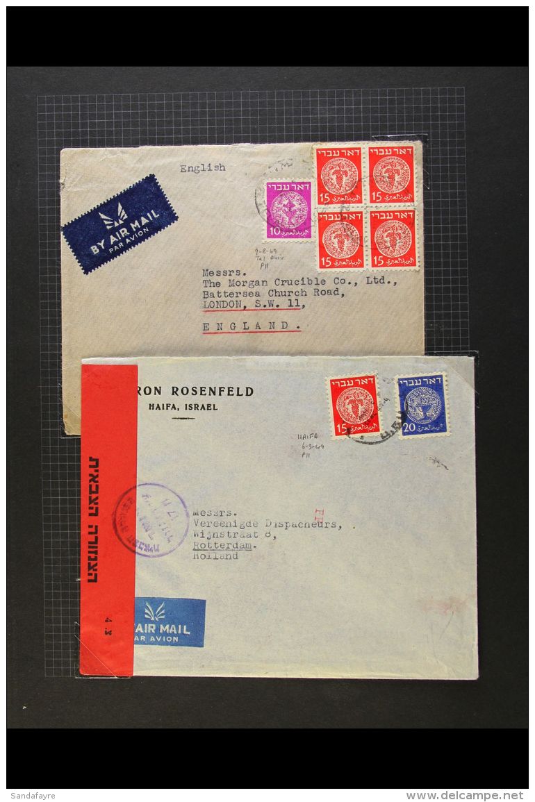 1948 COIN STAMPS ON COVERS. A Range Of Interesting Covers Including Military Censored, 1948 First Flights From... - Andere & Zonder Classificatie