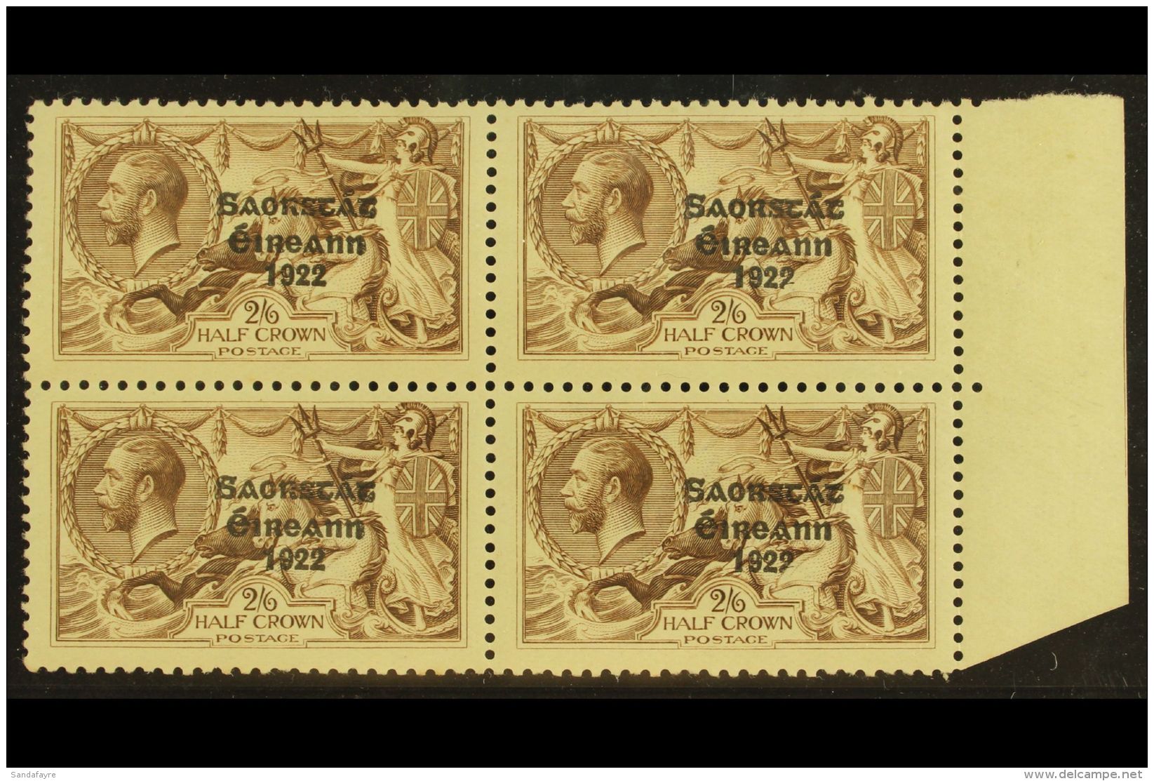 1925-8 2s6d From Composite Setting, In A Block Of Four With "Missing Base Of 2" Affecting Both Stamps At Right... - Andere & Zonder Classificatie