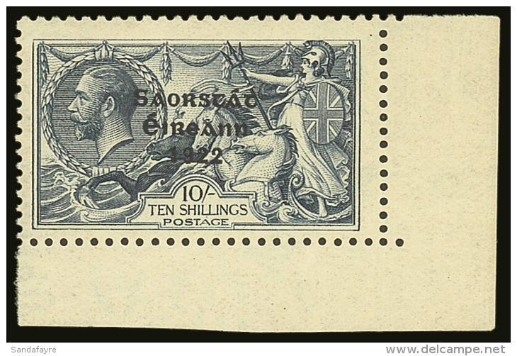 1922-23 10s Dull Grey Blue, SG 66, Lower Right Corner Example, Row 10/4 With Normal Accent (this Position Would... - Andere & Zonder Classificatie