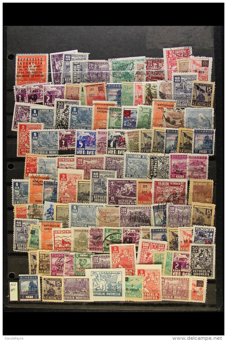 1945-1949 LOCAL &amp; PROVISIONAL ISSUES. Mint (some Never Hinged) And Used Stamps On Stock Pages, Includes... - Indonesien