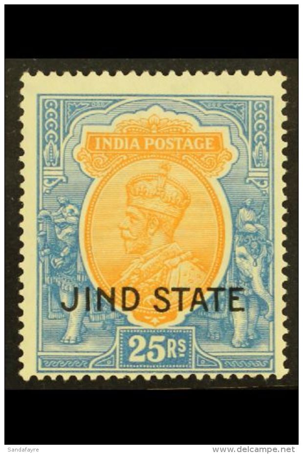 JIND 1927-37 KGV 25R Orange And Blue, SG 103, Fine Mint. For More Images, Please Visit... - Andere & Zonder Classificatie