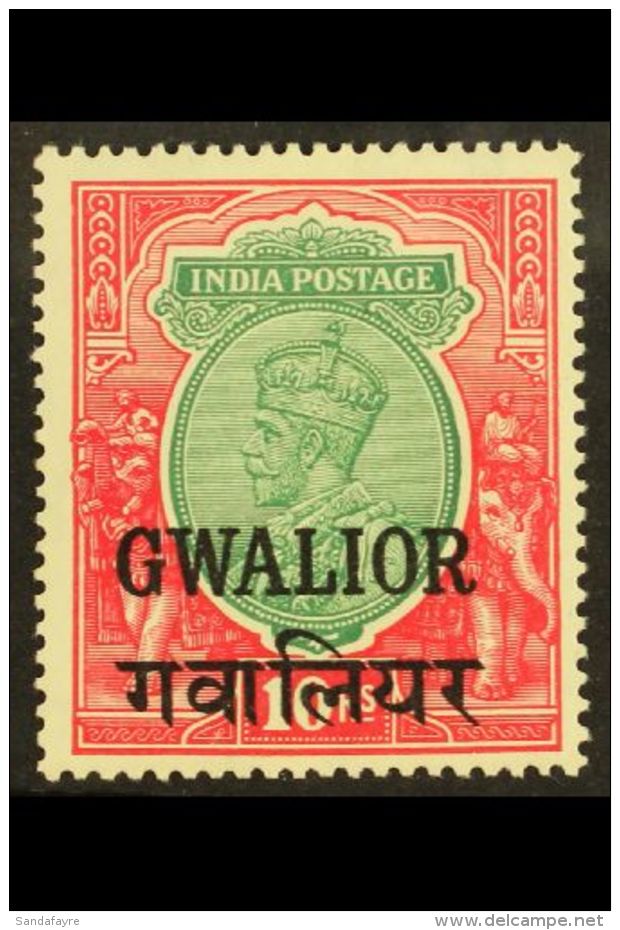 GWALIOR 1928-36 10r Green And Scarlet, SG 99, Very Fine Mint. For More Images, Please Visit... - Sonstige & Ohne Zuordnung